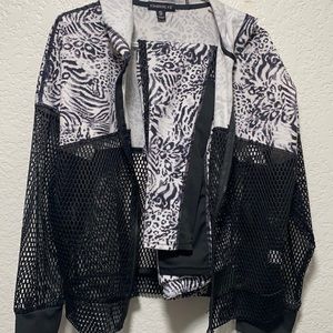 Workout set (zip up mesh jacket and mesh pants)